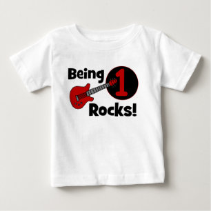 Vara stenar 1! Personligbaby 1st födelsedag T Shirt