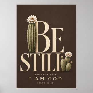 VARA STILL | Psalm 46:10 Kristallisk Väggkonst
