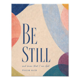 VARA STILL | Psalm 46:10 Kristet Fototryck