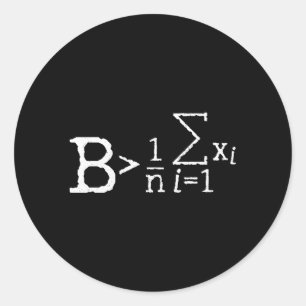 vara Underbarare än medelvärdet för matematisk mat Runt Klistermärke