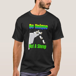 vara unika, inte ett får som följer på olika avstå t shirt
