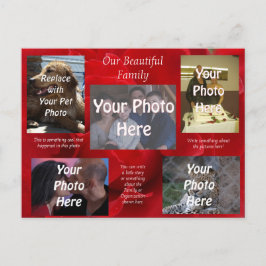 Våra vackra familjefoton över Röd ros Vykort