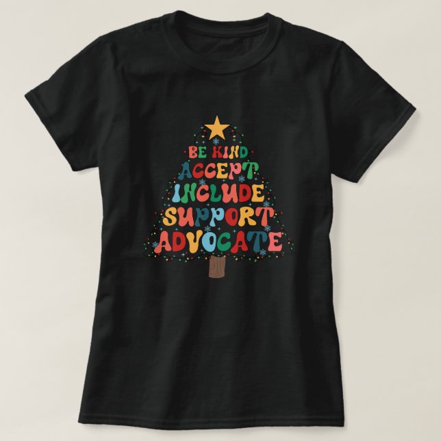 vara vänlig och acceptera att inkludera stödföresp t shirt (Design framsida)