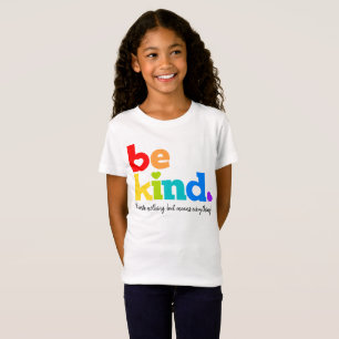 Vara vänliga rainbografiska slogan-meddelande om t shirt