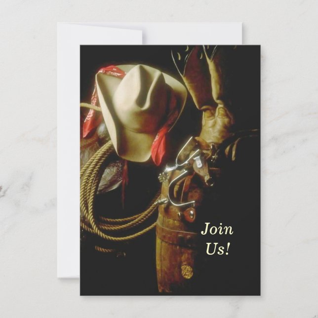 Vara värd den westerna Themed Inbjudningar (Framsida)