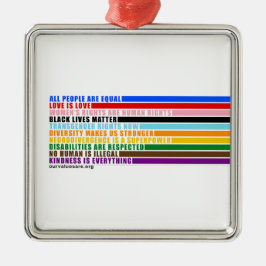 Våra värden är julgransprydnad metall