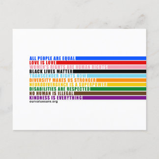 Våra värden är vykort