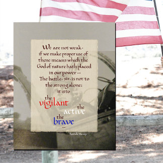 VARA VIGILANT PATRICK HENRY QUOT MED PILOT POSTER