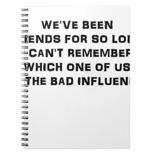 VARA WEVE VÄNNER FÖR SÅ LONG CANT JAG MINNS VILKET ANTECKNINGSBOK MED SPIRAL (Framsidan)