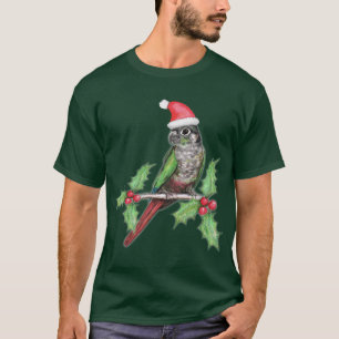 Varad fräck mot conure för jul grönt t shirt