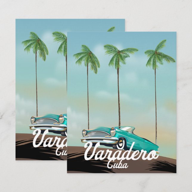Varadero Cuba Travel-affisch (Fram/baksida)