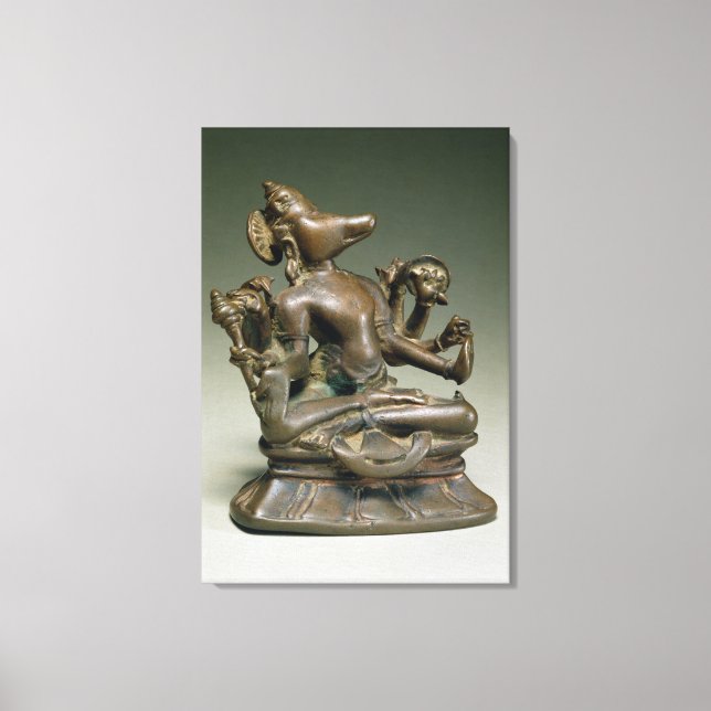 Varaha, Gurjara Pratihara, Tamil Nadu (bronze) Canvastryck (Framsida)