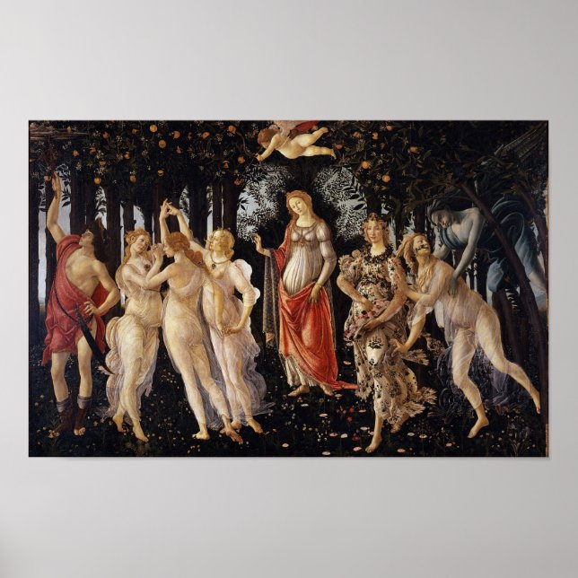 Vårallegori av Botticelli Print Poster (Framsidan)