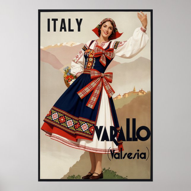 Varallo, Italien researesaffiche.   Poster (Framsidan)