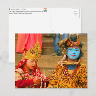 Varanasi, Indien Resebrevkort Vykort