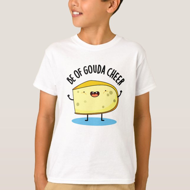 Varav Gouda Cheer Funny Cheese Pun T Shirt (Framsida)