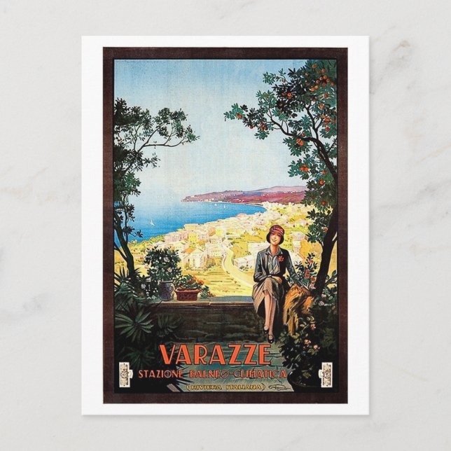 Varazze, Savona, italienska riviera, Italien, vint Vykort (Framsida)