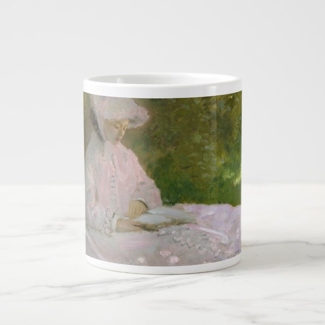 Vårbild, Impressionistisk Porträtt, Claude Monet Jumbo Mugg (Framsidan)