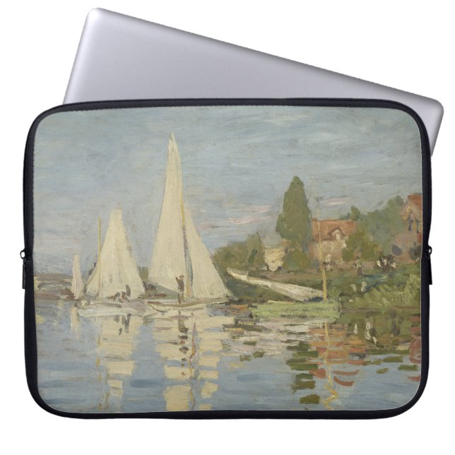 Vårbild, Impressionistisk Porträtt, Claude Monet Laptop Fodral (Framsidan)