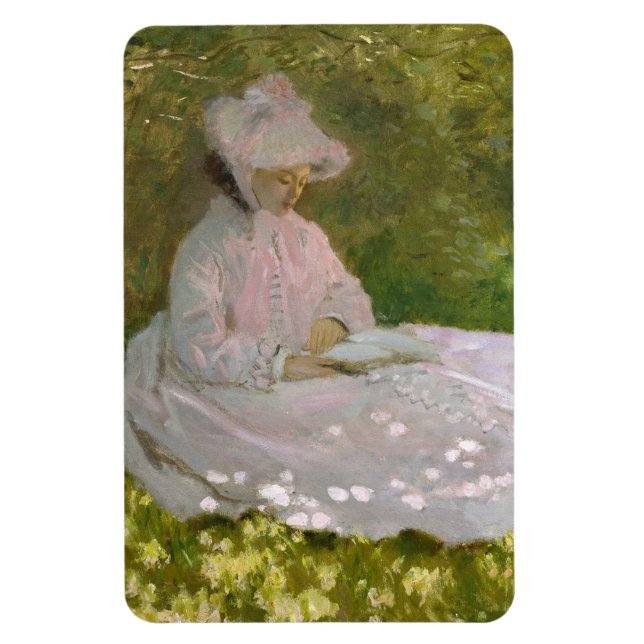 Vårbild, Impressionistisk Porträtt, Claude Monet Magnet (Vertikal)