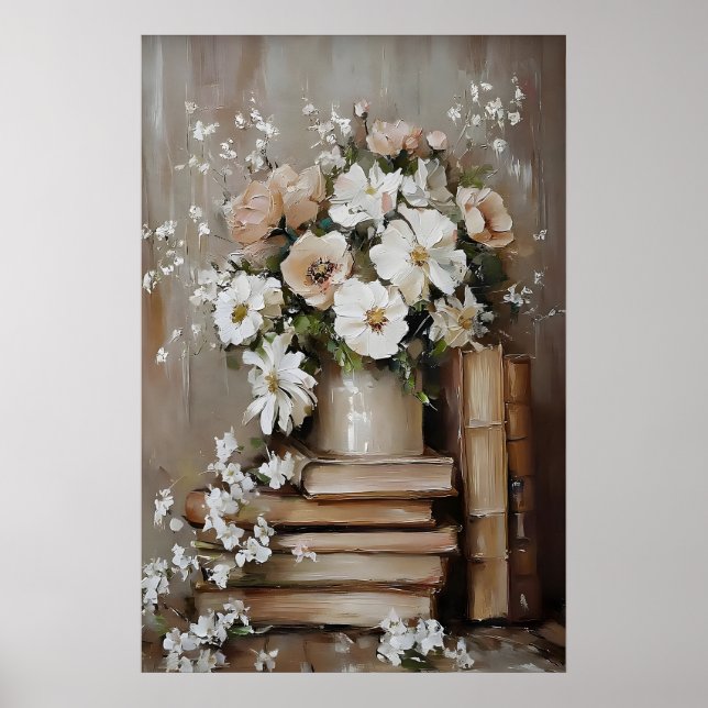 Vårblombok konsttryck, naturbokhandel poster (Framsidan)