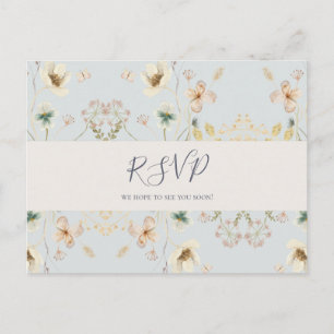 Vårblomma Ljusblå RSVP vykort