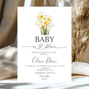 Vårblomma Narciss Baby i Blomning Inbjudningar