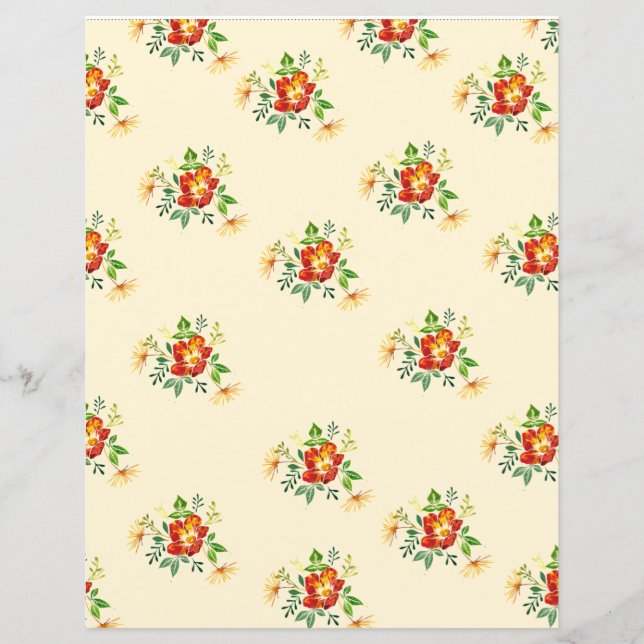 Vårblomma Scrapbookpapper (Framsida)