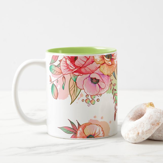 vårblomma Två-Tonad mugg (Med munk)