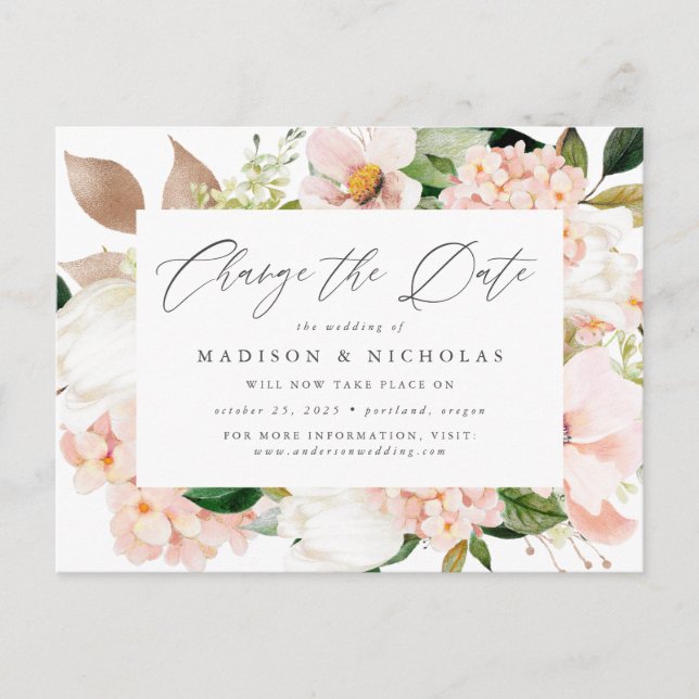 Vårblommande Förändra Datum Meddelande Vykort (Framsida)