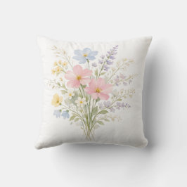 Vårblommande kudde Mjuk blomsterdekoration