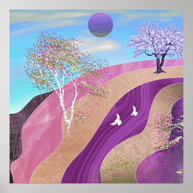 Vårblommande landskap poster (Framsidan)
