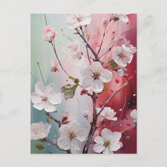 Vårblommande postkort vykort (Framsida)