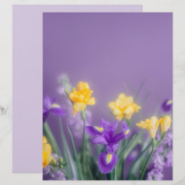 Vårblommande scrapbookpapper