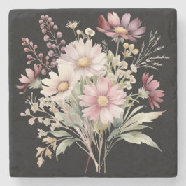 Vårblommig Bröllop  Stenunderlägg