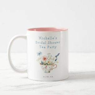 Vårblommig Bröllopsdusch Teafest Två-Tonad Mugg