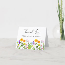 Vårblommig Elegant Bröllop Tack Kort