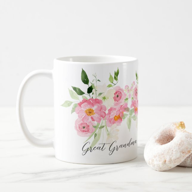 Vårblommig gammelmormor kaffemugg (Med munk)