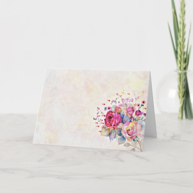 Vårblommig  kort (Framsida)