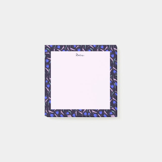 Vårblommig Mönster Post-it Block (Framsida)