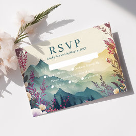 Vårblommig RSVP-kort för bröllop i Spring Mountain OSA Kort