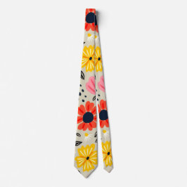 Vårblommigt mönster slips
