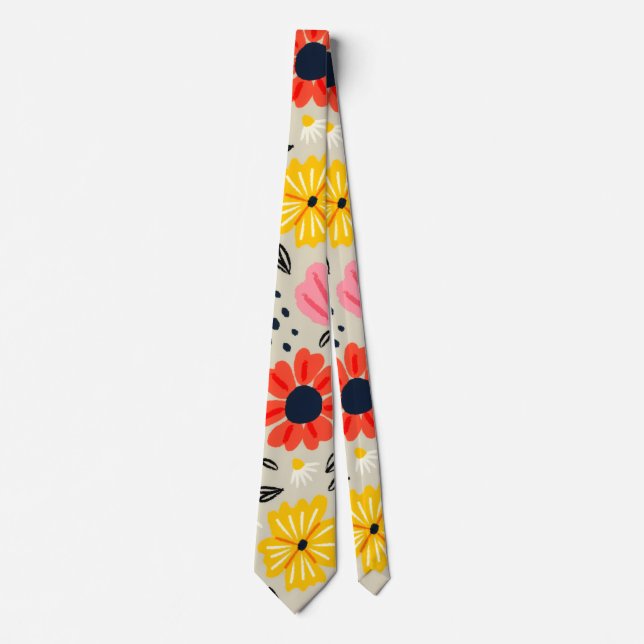 Vårblommigt mönster  slips (Framsida)
