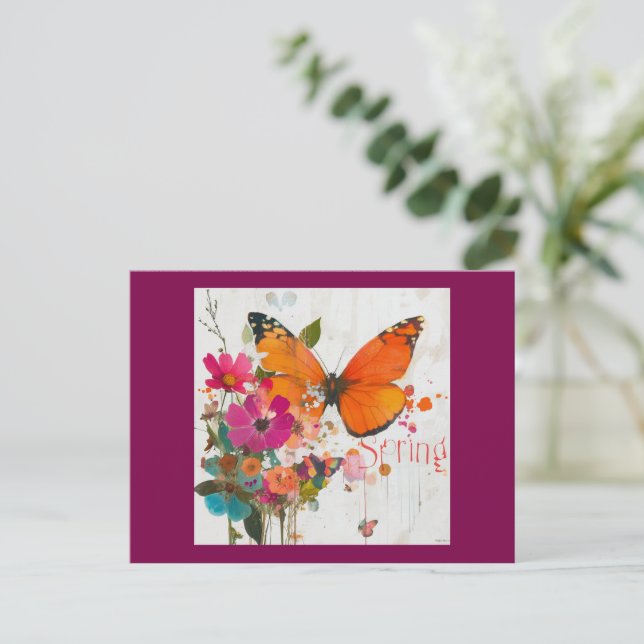 Vårblommor, 2025, vykort (Stående Fram)