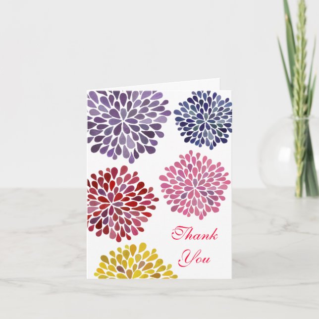 Vårblommor Bröllop Tacksamhetskort Tack Kort (Framsida)