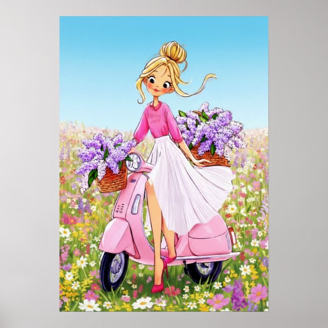 Vårblommor Designaffisch Poster (Framsidan)