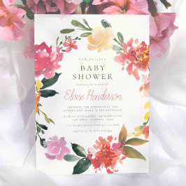 Vårblommor | Elegant & Enkel Bebis Shower för Flic Inbjudningar