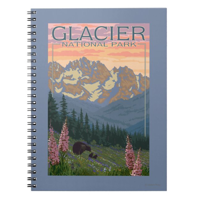 Vårblommor - Glacier National Park, MT Anteckningsbok (Framsidan)