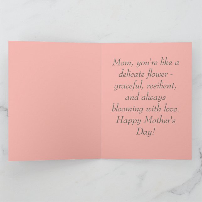 Vårblommor i Robins äggblå Kort (Inuti)