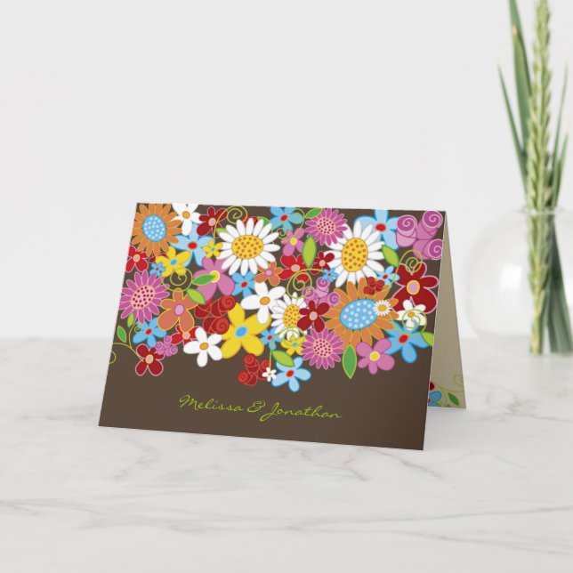 Vårblommor Inbjudan Annonsering Anpassad Kort (Framsida)